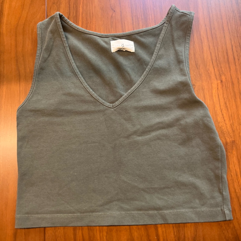 Green crop tank size XS